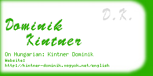 dominik kintner business card